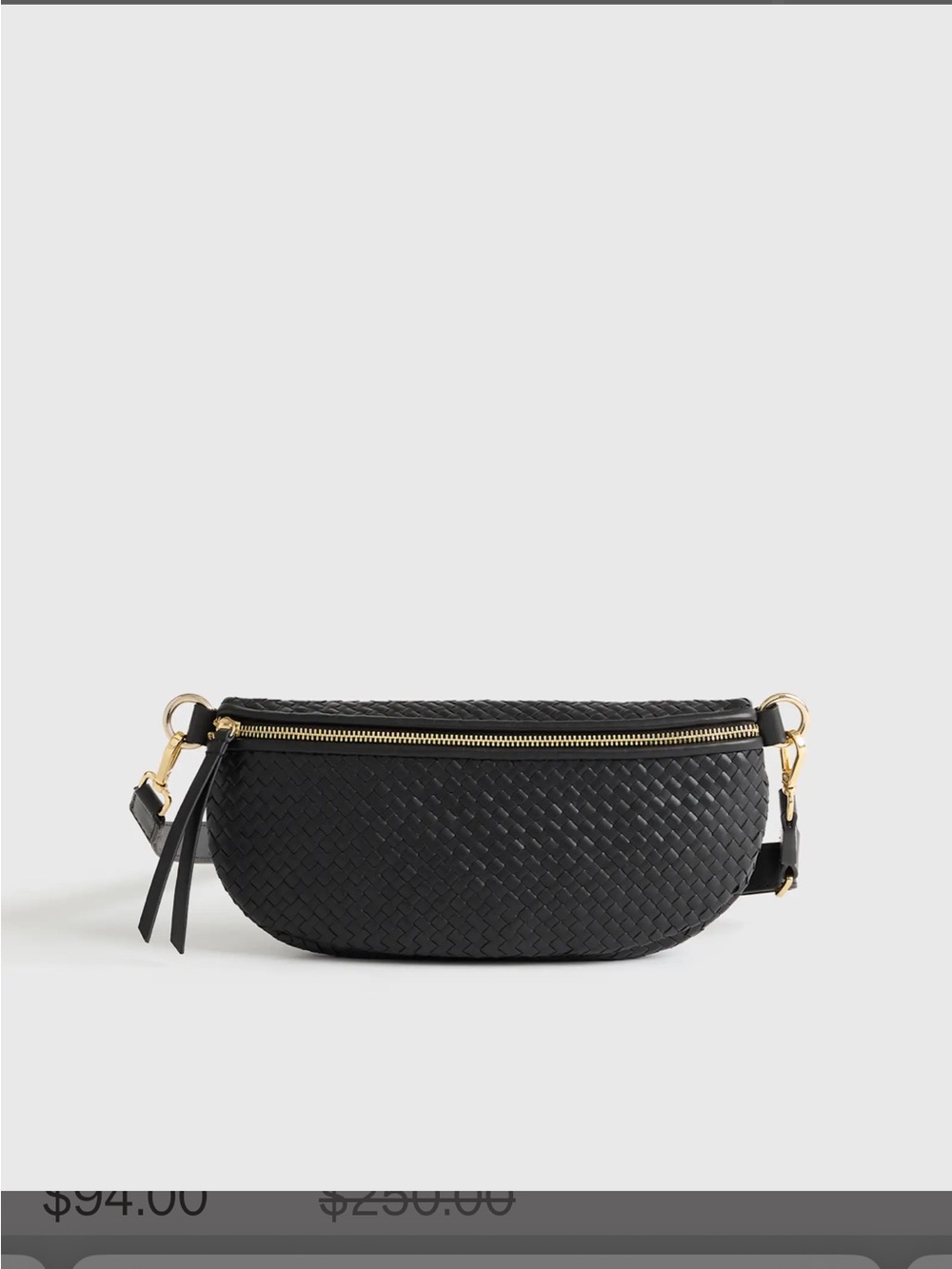 QUINCE Italian Leather Handwoven Sling Bag - Picture 1 of 3